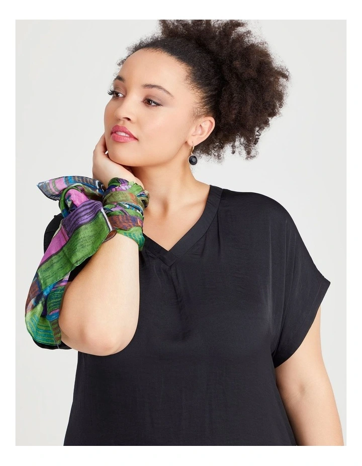 Salsa Silk Scarf in Multi image 4