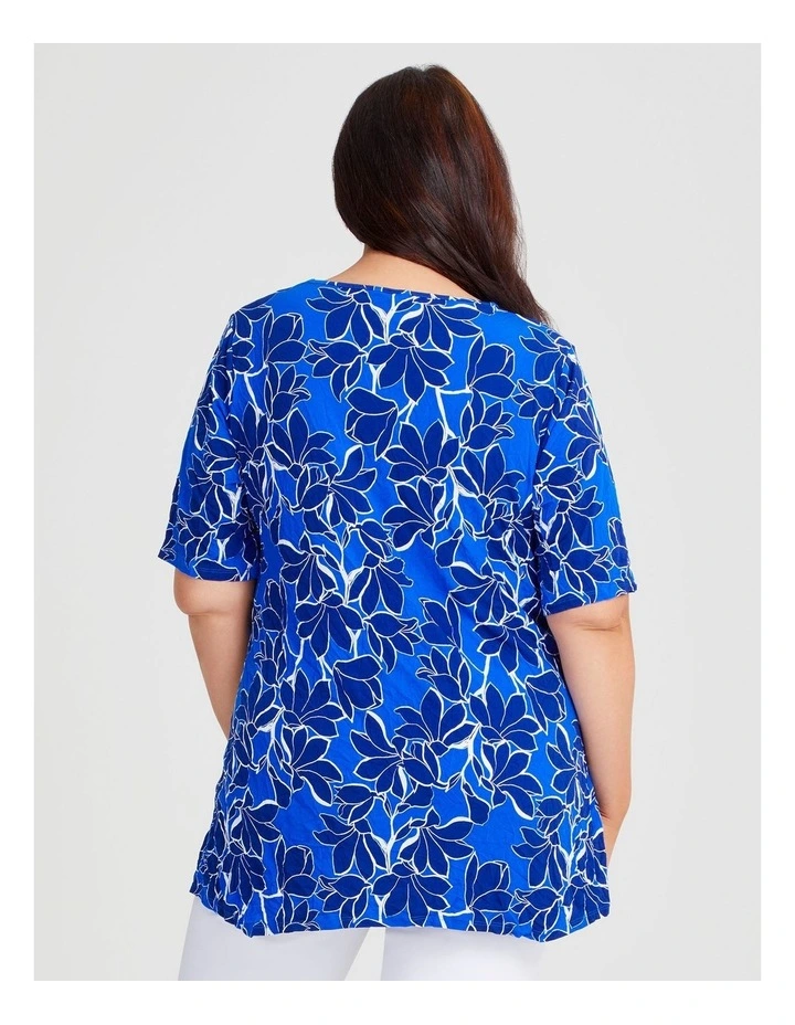 Panel Detail Crushed Top in Royal Blue image 2