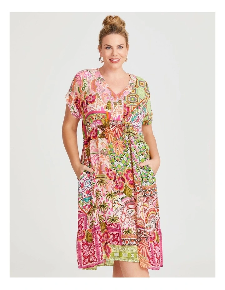 Natural Cabo Paradise Dress in Multi image 3