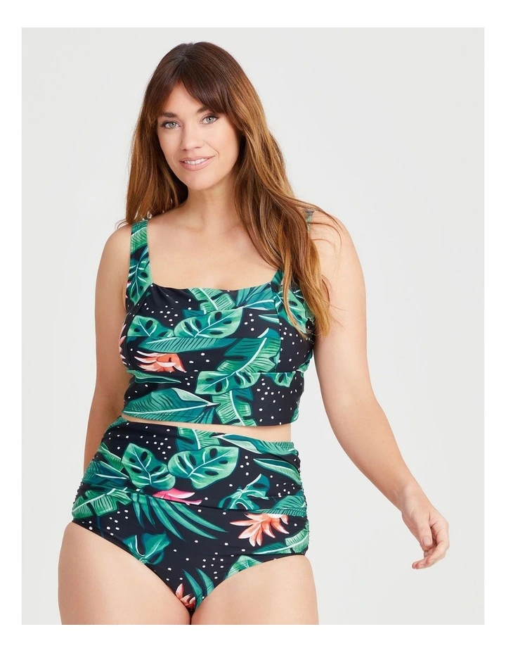 Sundown Crop Swim Top in Print image 1