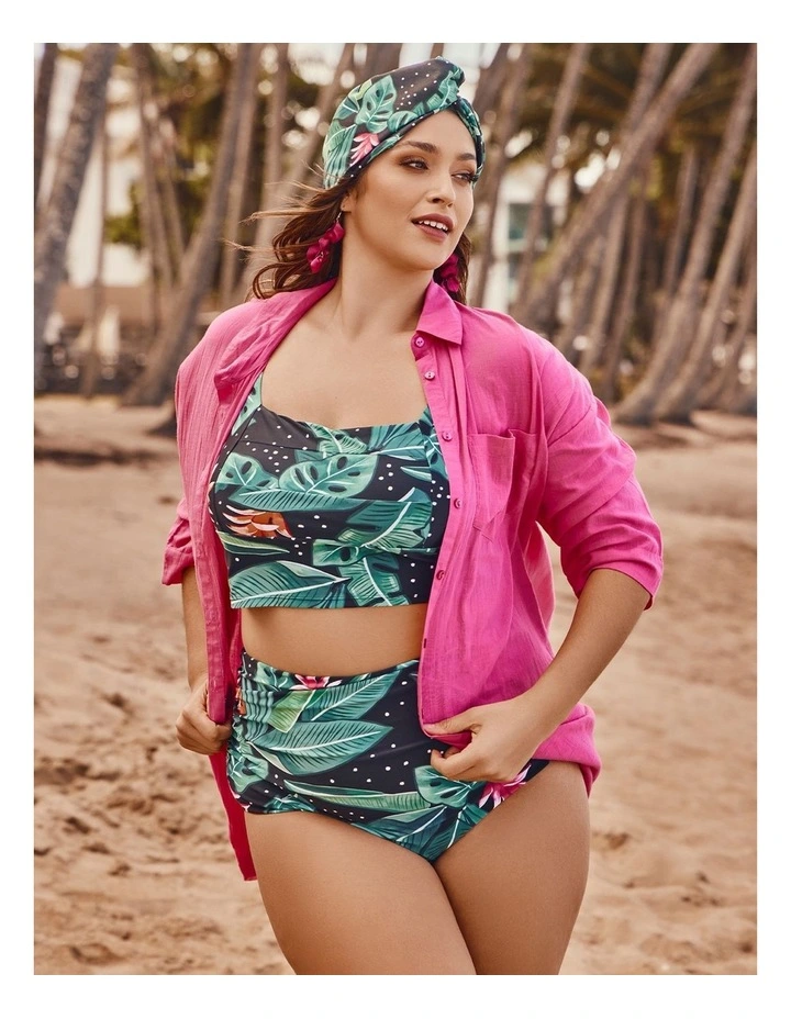 Sundown Crop Swim Top in Print image 6
