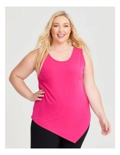 Luna Mix Media Tank in Pink