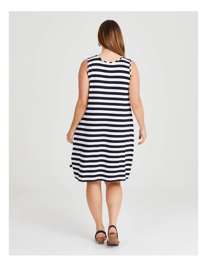 Natural Stripe Madison Dress in Multi image 2