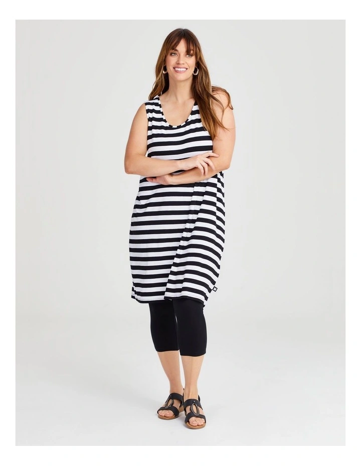 Natural Stripe Madison Dress in Multi image 4