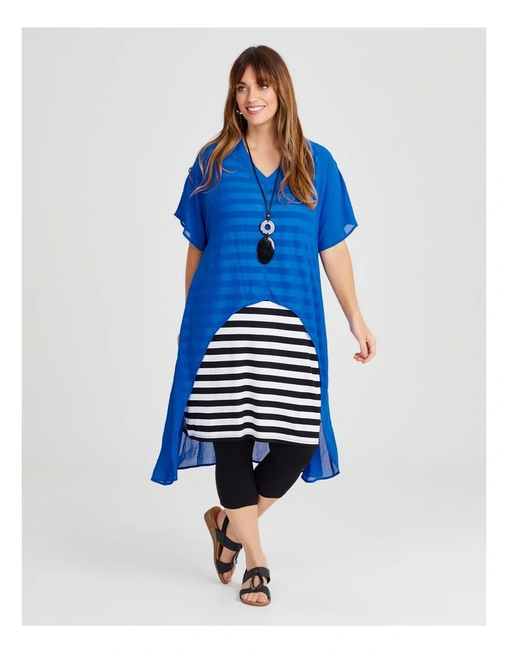 Natural Stripe Madison Dress in Multi image 5