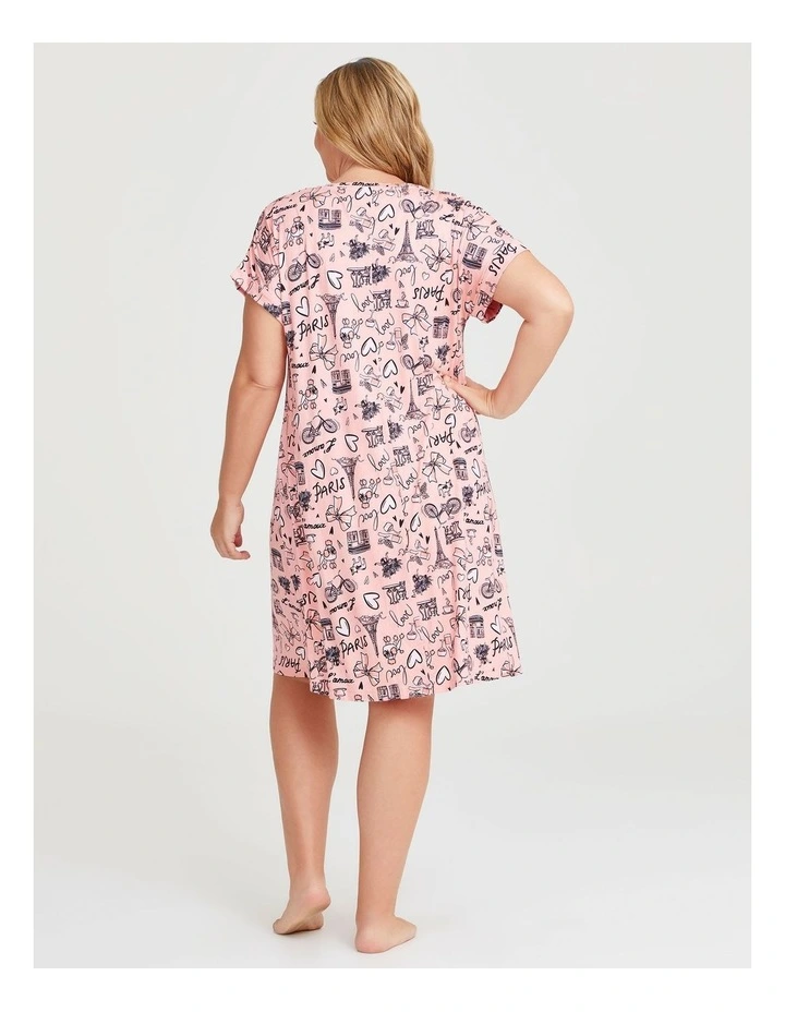 Bamboo Eiffel Tower Nightie in Print image 2