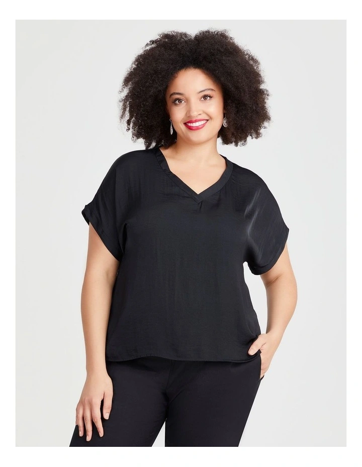 Bamboo Luxe Elevated Top in Black image 1