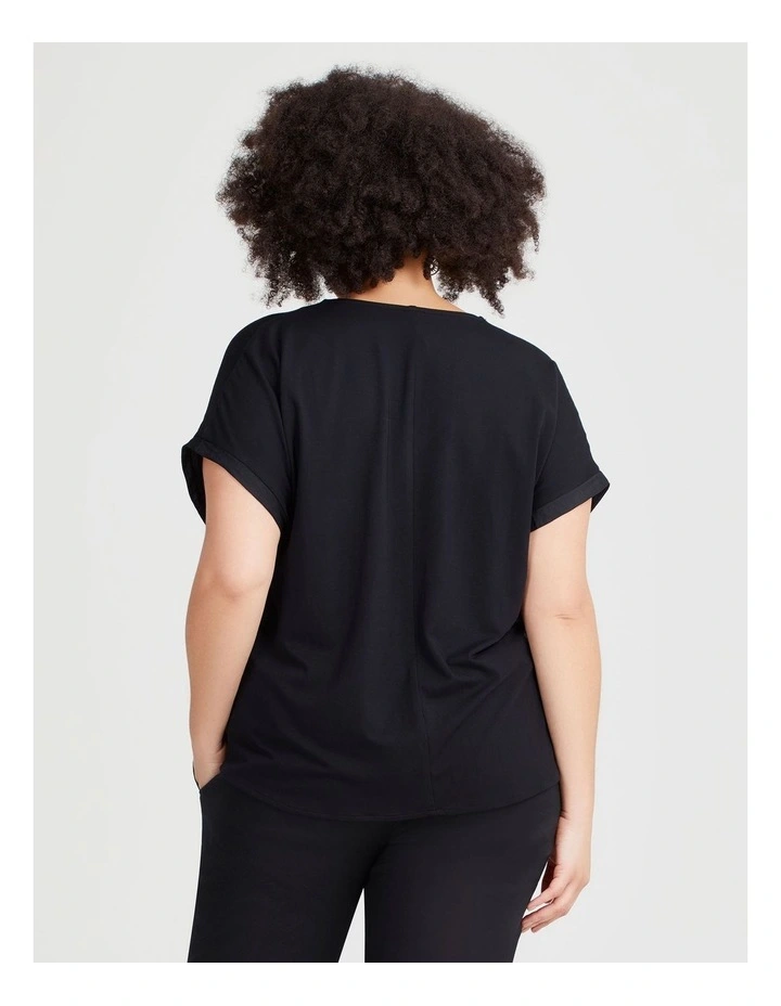 Bamboo Luxe Elevated Top in Black image 2