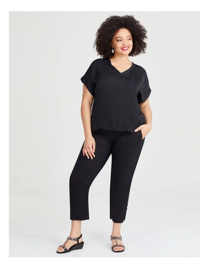 Bamboo Luxe Elevated Top in Black image 3
