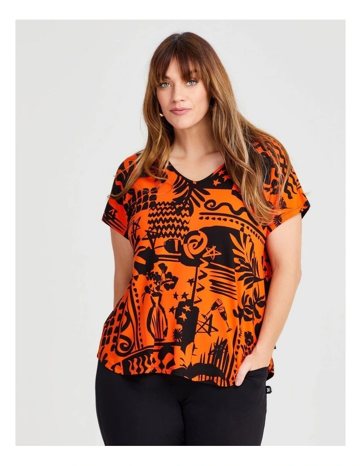 Natural Summer Spritz Top in Multi image 1