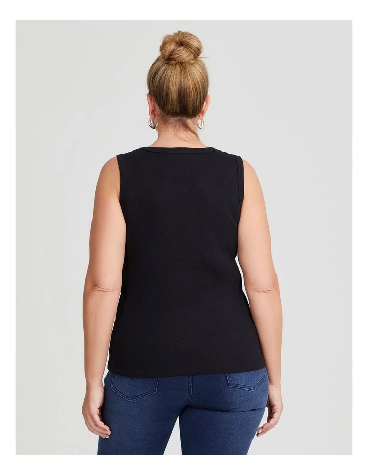 Modal Rib Tank in Black image 2