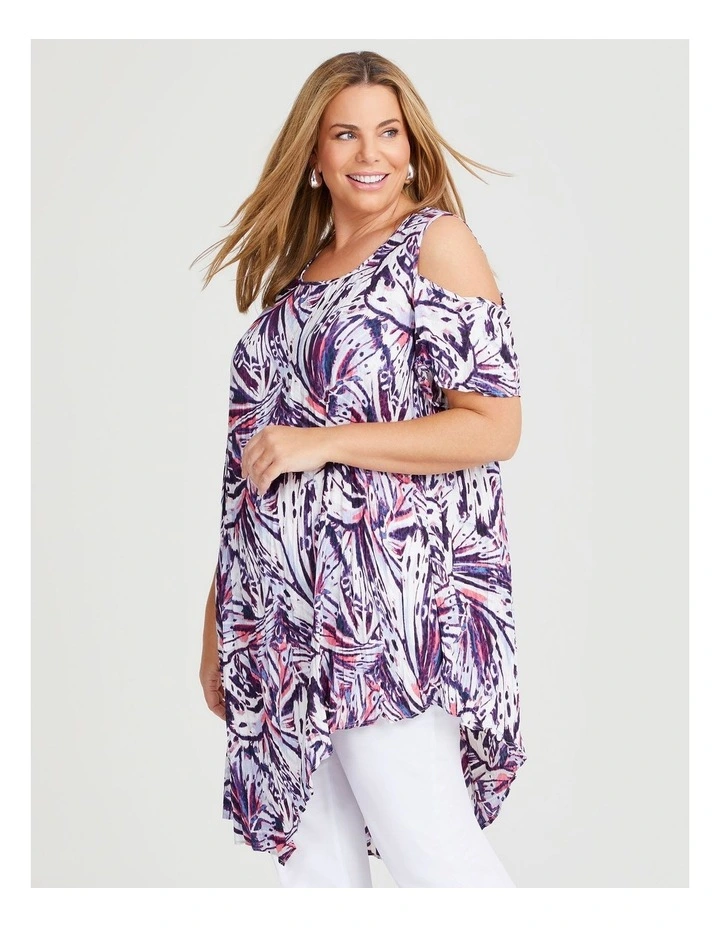 Cold Shoulder Tunic in Print image 3