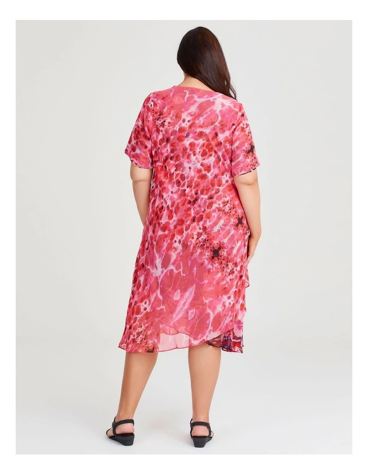 Reversible Travel Dress in Pink/Indigo Print image 3