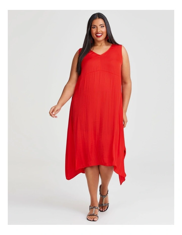 Luxe Alesha Dress Racing in Red image 1