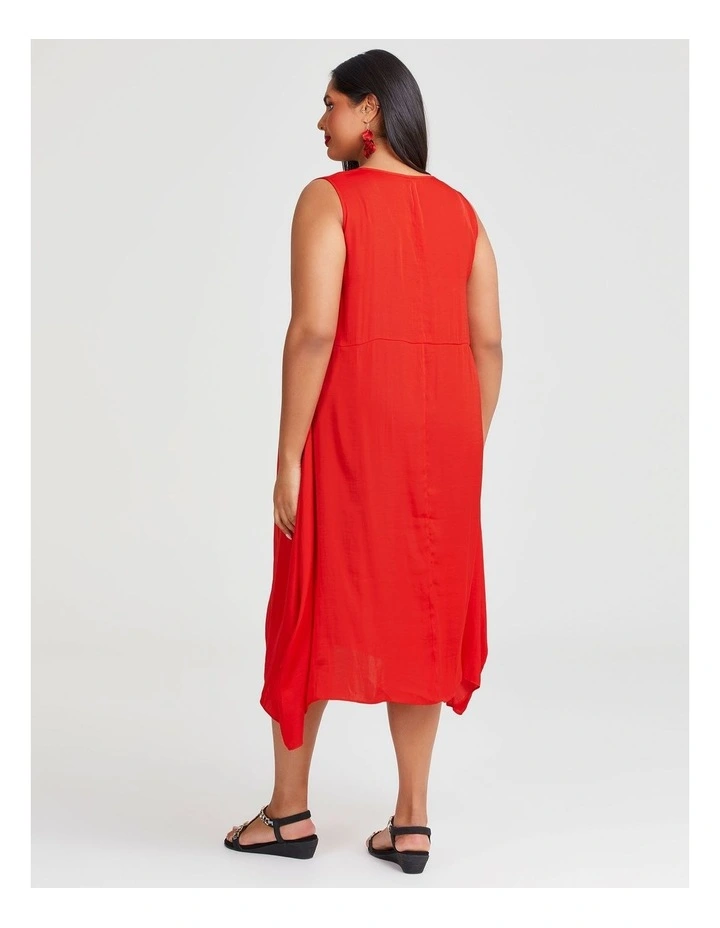 Luxe Alesha Dress Racing in Red image 2