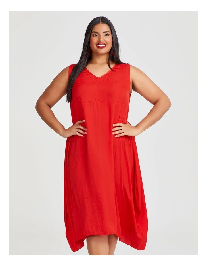 Luxe Alesha Dress Racing in Red image 3