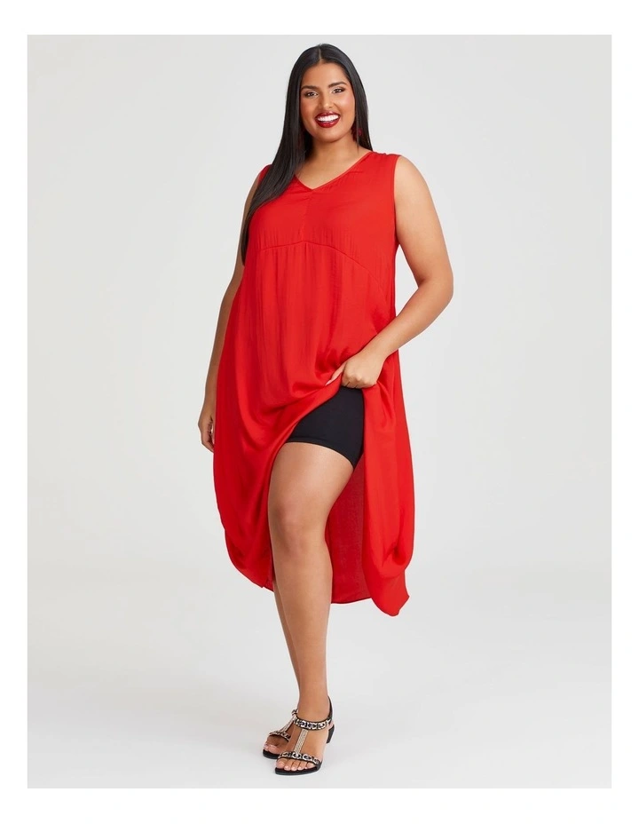 Luxe Alesha Dress Racing in Red image 4