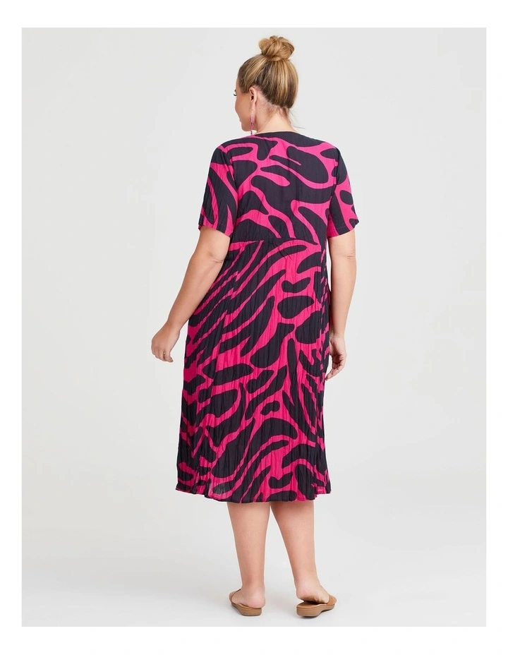 Cotton Gauze Favourite Dress in Navy/Hot Pink image 2