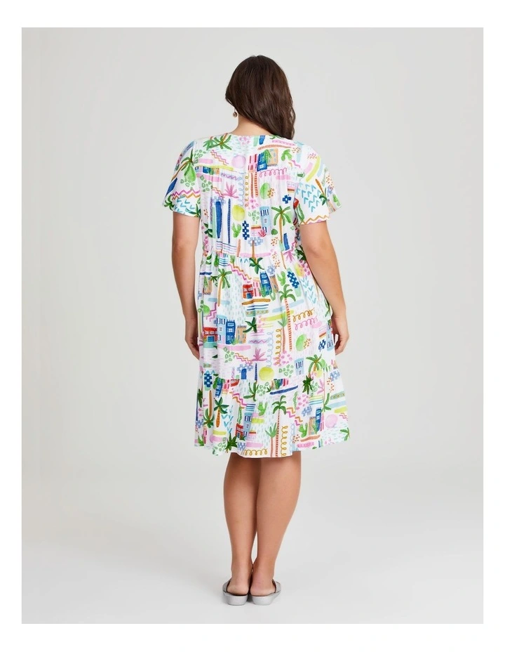 Natural Holiday Sunshine Dress in Print image 2