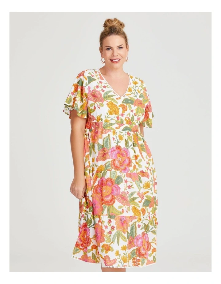 Cotton Paradise Tiered Dress in Print image 3