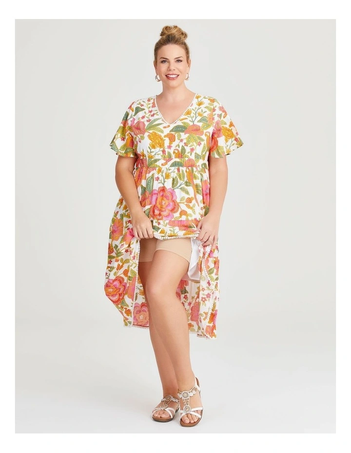 Cotton Paradise Tiered Dress in Print image 4