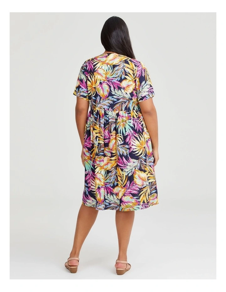 Natural Holiday Pocket Dress in Multi image 2