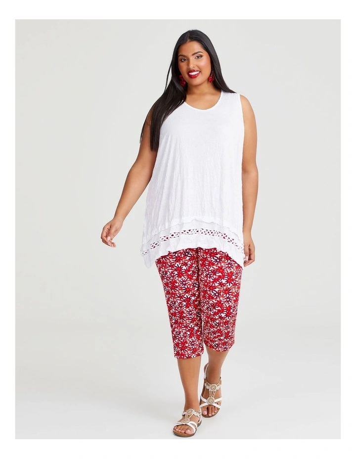 Natural Star Flower Pant in Print image 2