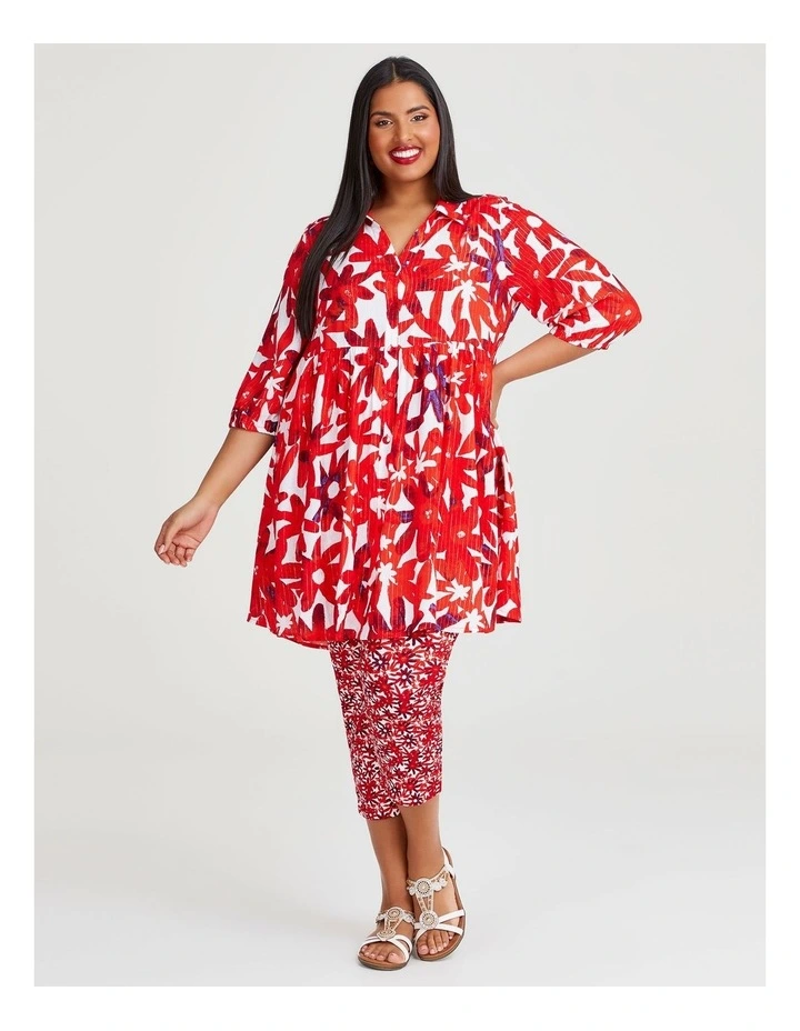 Natural Star Flower Pant in Print image 3