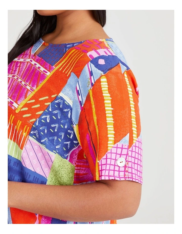 Natural Getaway Top in Print image 3