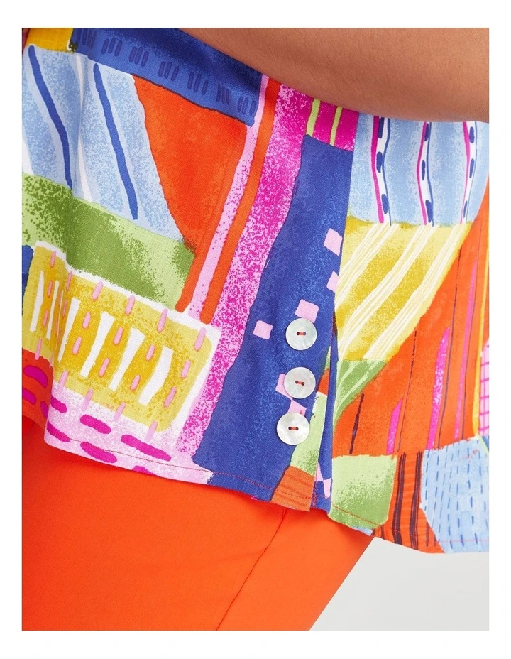 Natural Getaway Top in Print image 4