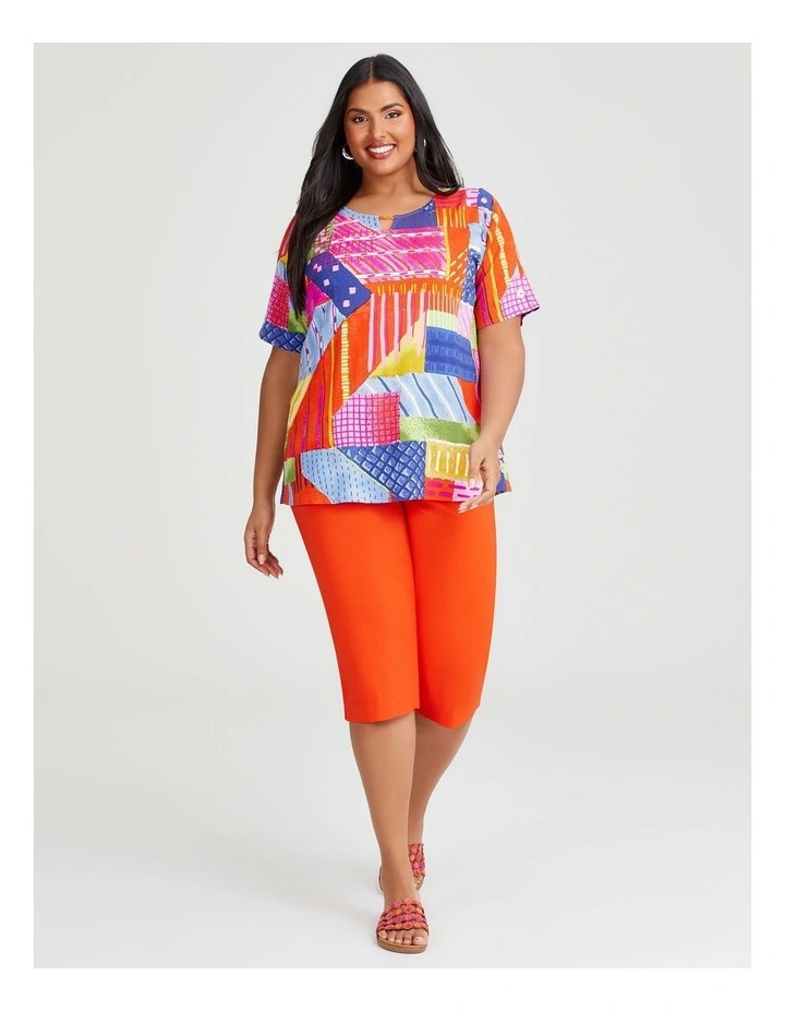 Natural Getaway Top in Print image 5