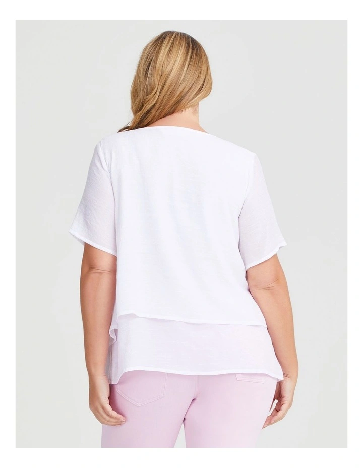 Natural Layered Knot Top in White image 2
