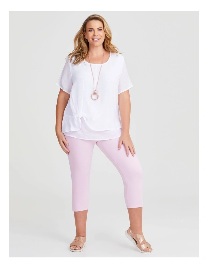 Natural Layered Knot Top in White image 3