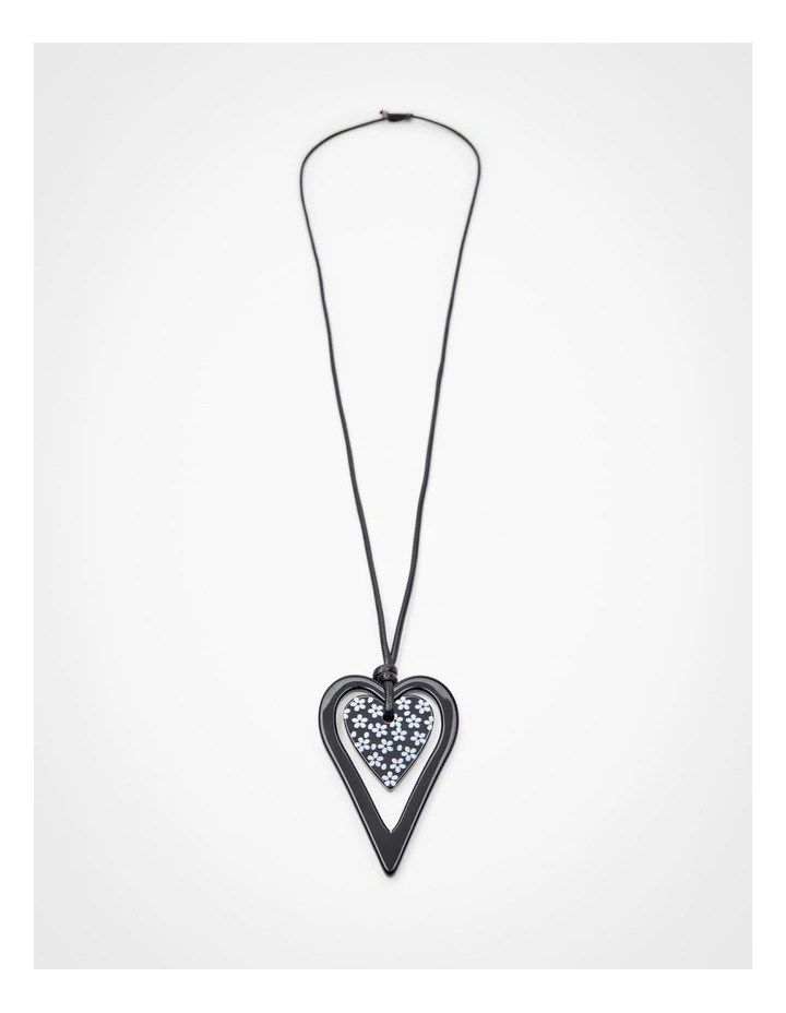 Reversible Heart Necklace in Multi image 2