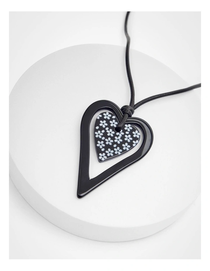 Reversible Heart Necklace in Multi image 6