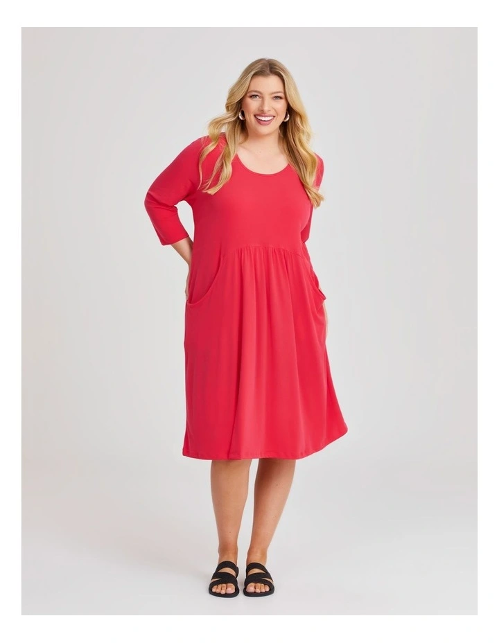 Empire Line Dress in Watermelon image 1