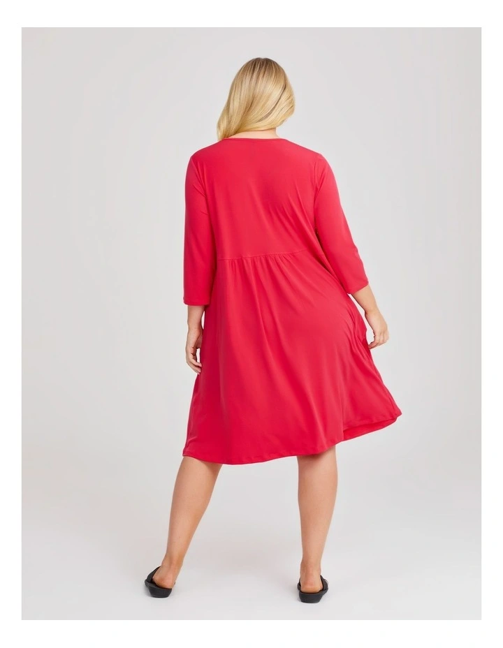 Empire Line Dress in Watermelon image 2