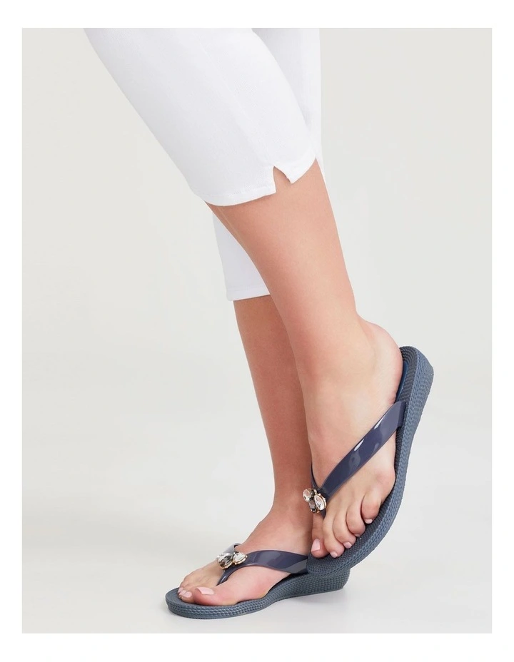 Bee Jelly Flip Flop in Navy image 6