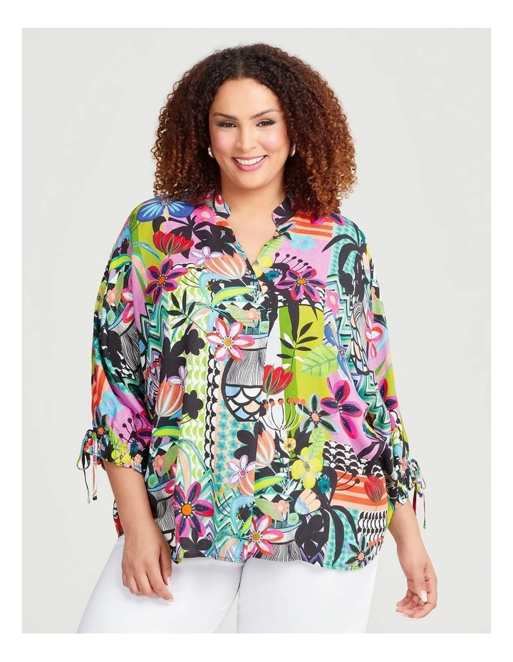 Natural Ivy Top in Print image 1