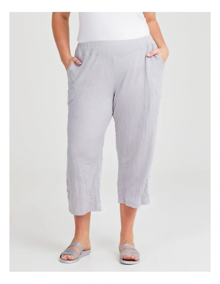 Ava Split Hem Crop Pant in Silver Birch image 1