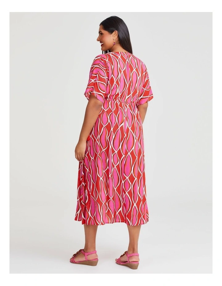 Natural Alfresco Midi Dress in Multi image 2
