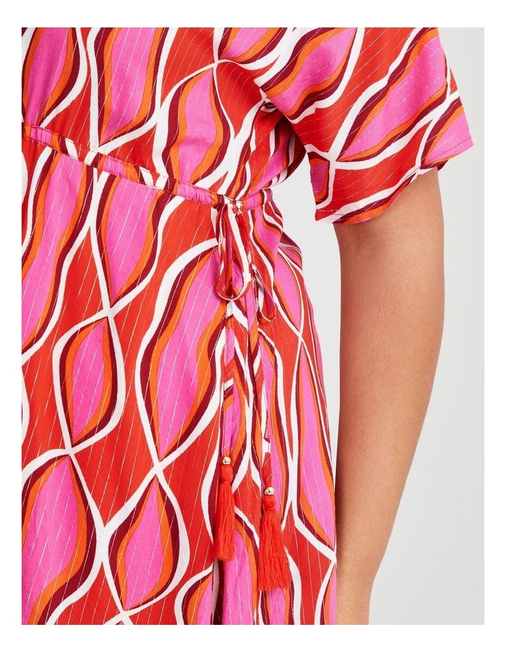 Natural Alfresco Midi Dress in Multi image 4