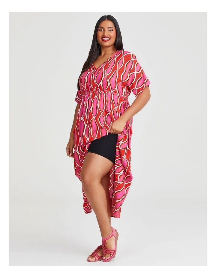 Natural Alfresco Midi Dress in Multi image 5