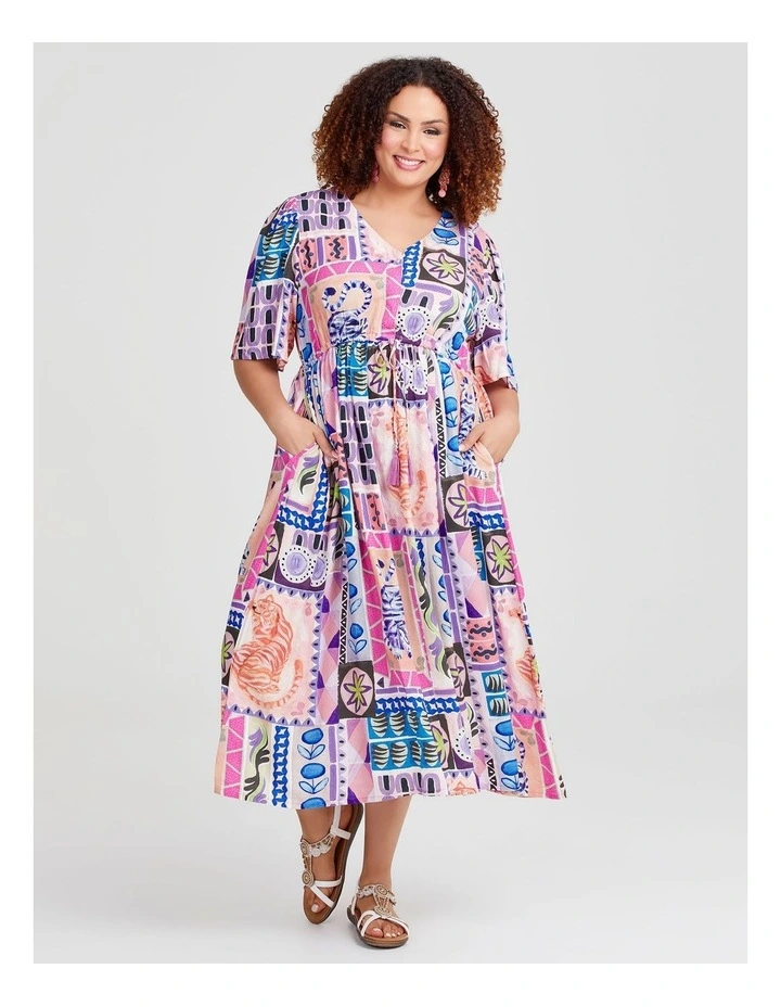 Natural Fun In The Sun Maxi Dress in Print image 1
