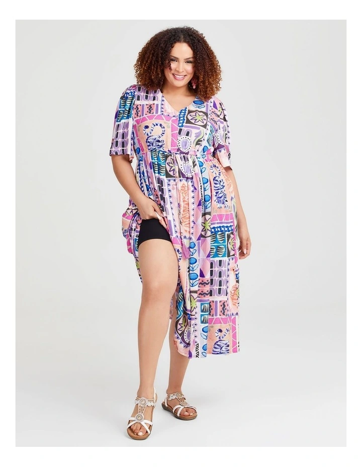 Natural Fun In The Sun Maxi Dress in Print image 4