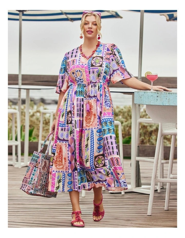 Natural Fun In The Sun Maxi Dress in Print image 5