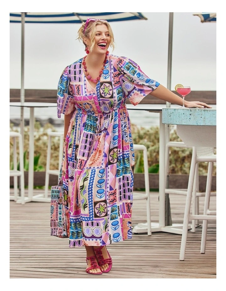 Natural Fun In The Sun Maxi Dress in Print image 6