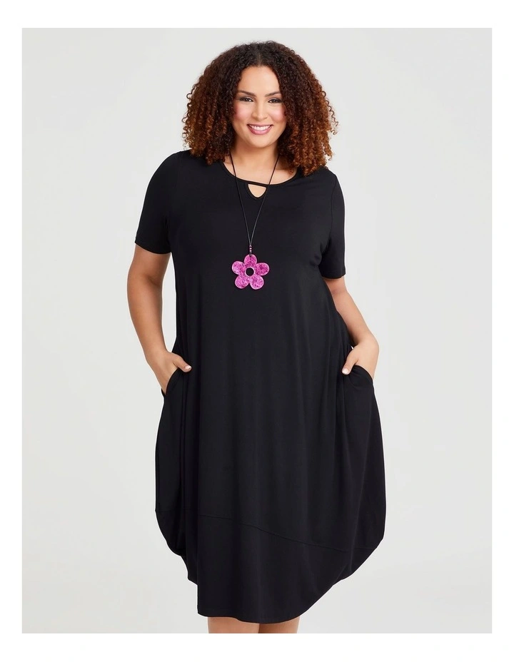 Bamboo Boston Dress in Black image 3