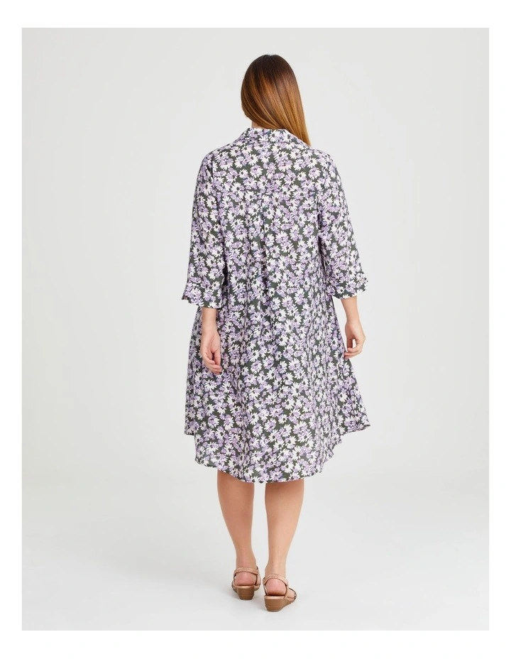 Revival Swing Dress in Olive/Floral Print image 2