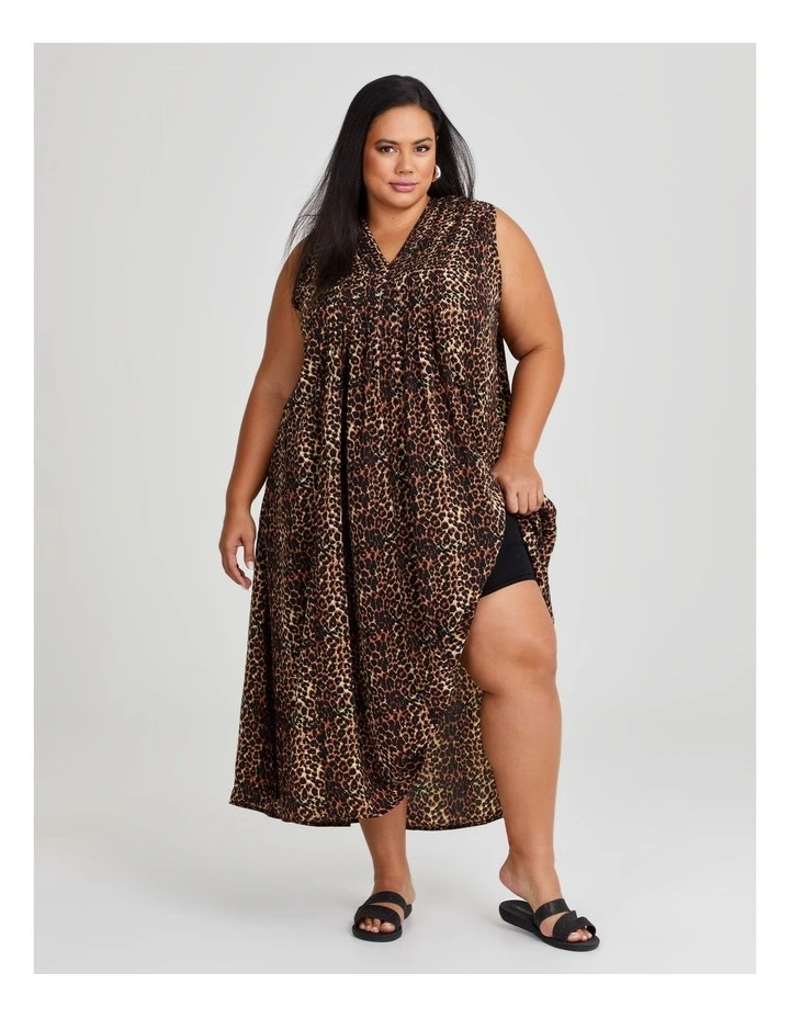 Fiesta Sleeveless Midi Dress in Multi image 4